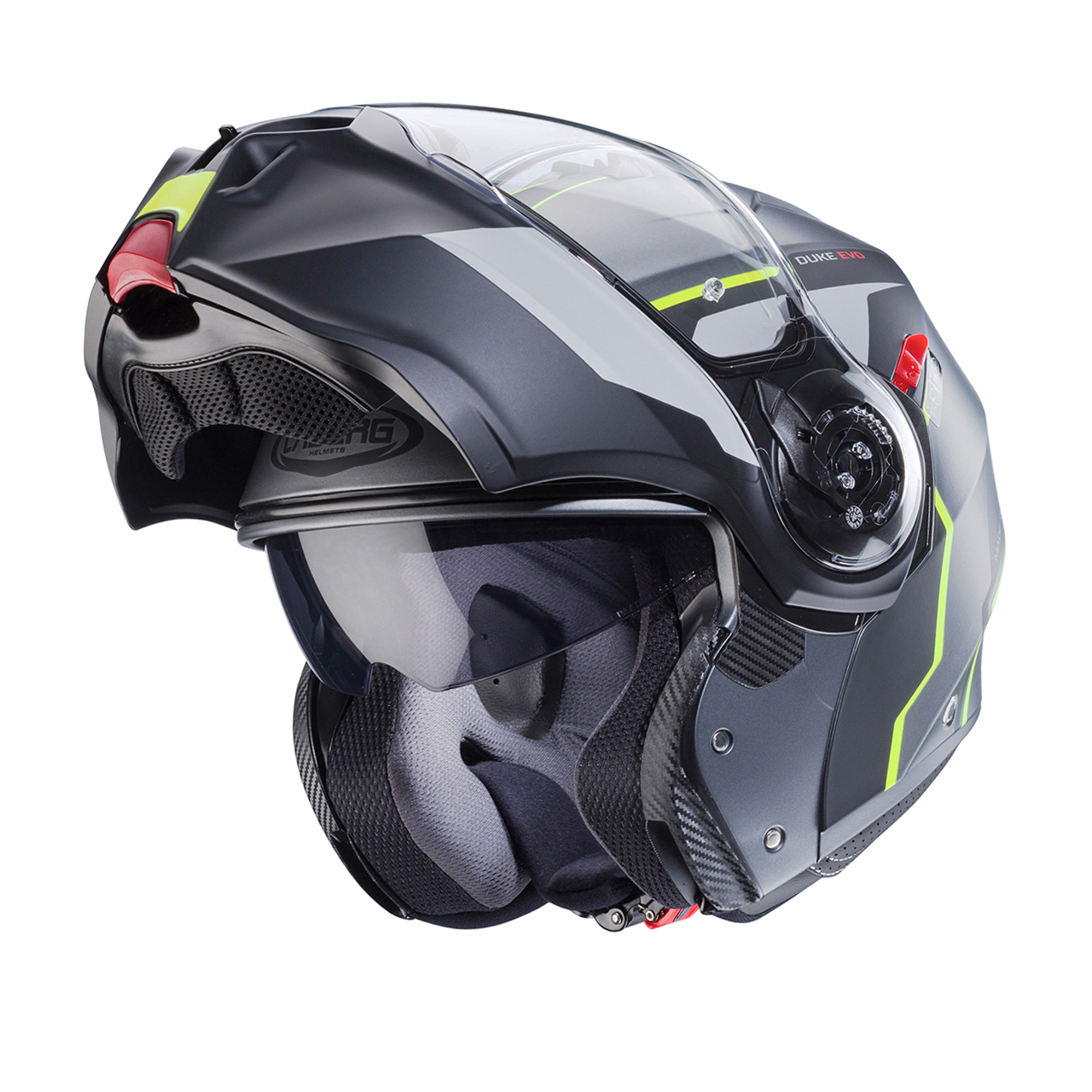 Duke-Evo-Move-Matt-Gun-Metal-Black-Yellow-Fluo-3-4-open